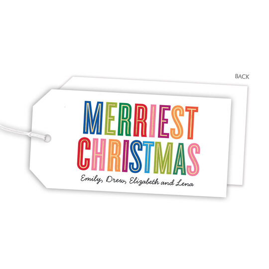 Christmas Colors Large Hanging Gift Tags